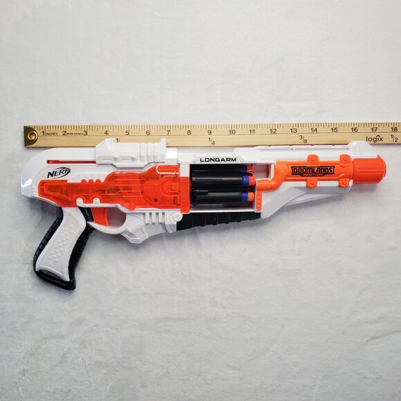 NERF Doomlands Longarm Gun Dart Blaster Includes 5 Darts - Picture 3 of 6